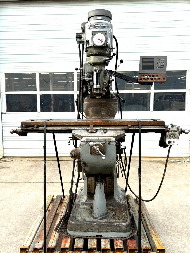 BRIDGEPORT VERTICAL KNEE MILLING MACHINE SERIES I 2 HP J7304 9" X 48" TABLE