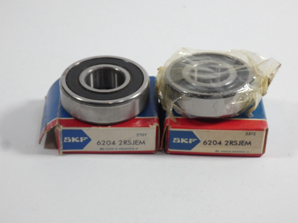 *Lot of 2* SKF 6204 2RSJEM Radial Deep Groove Ball Bearing - NEW Surplus!