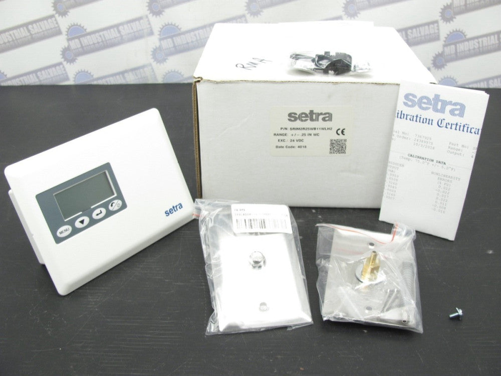 Setra - SRIM2R25WB11WLH2 - ROOM PRESSURE MONITOR - ±0.25" WC, Bi-Direct w/CERT