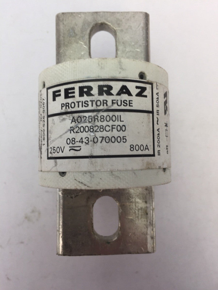FERRAZ A025R800IL PROTISTOR FUSE 250VAC 800A R200828CF00 (LOT OF 3)