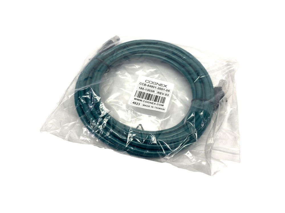 Cognex CCB-84901-2001-05 Rev. 03 Cordset M12 8-Pin Male To RJ45 5m 185-1303R