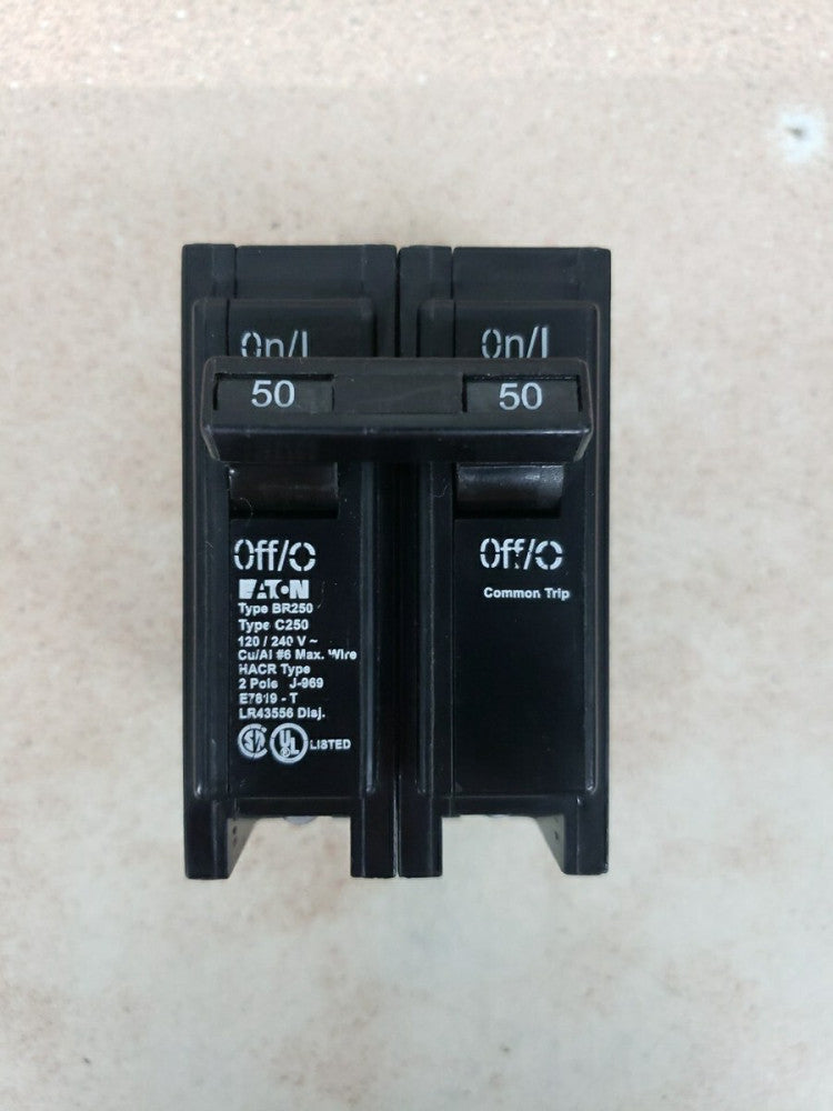 New Old Stock! Eaton BR250 2P 50A Circuit Breaker