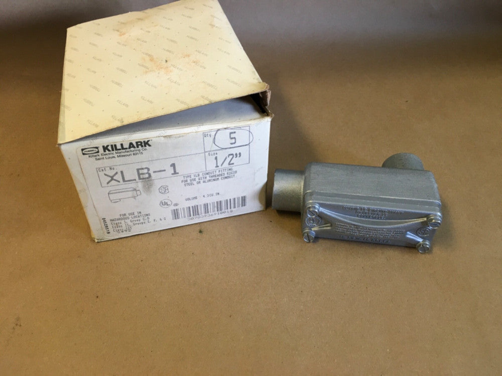 Killark XLB-1 Aluminum 1/2" LB-Type Conduit Body for use Hazardous Location (KB)