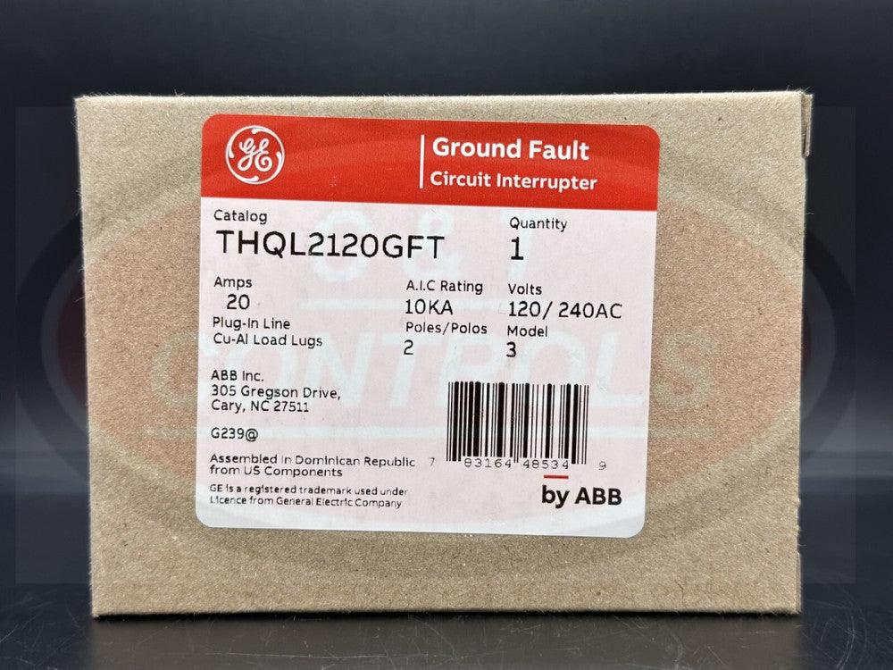 GE THQL2120GFT 2 Pole 20AMP Plug In GFCI Circuit Breaker New In Box USA Stock