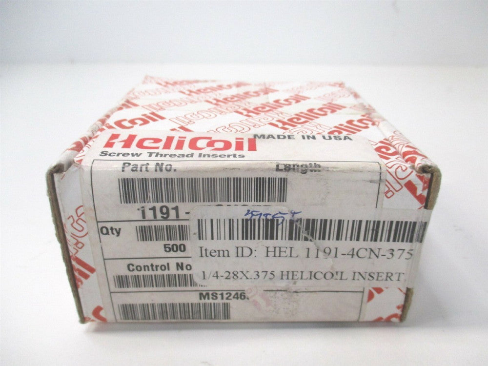 Heli-Coil (1191-4CN375) 1/4-28 304SS Standard Free Running Inserts - Box of 500 