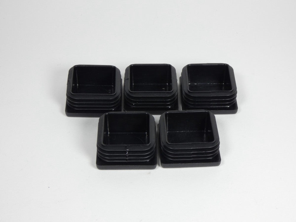 *Lot of 5* 420-5293 Black Square Tube Plug 40mm x 40mm - NEW Surplus!