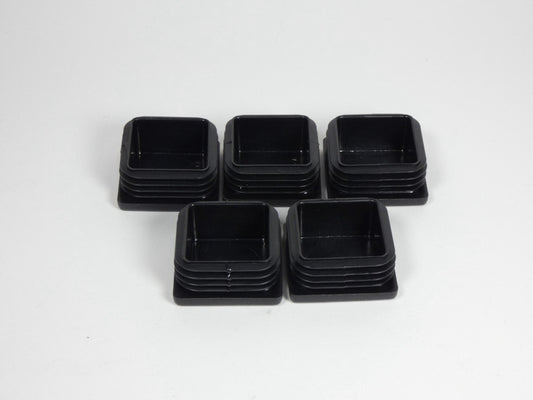 *Lot of 5* 420-5293 Black Square Tube Plug 40mm x 40mm - NEW Surplus!