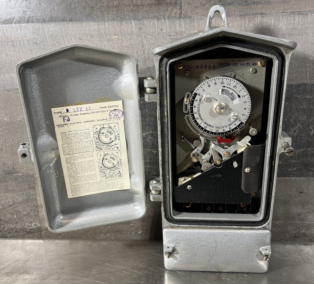 NOS SANGAMO TIME SWITCH 35 AMP 120/240 VAC 60 Type L0Z 11