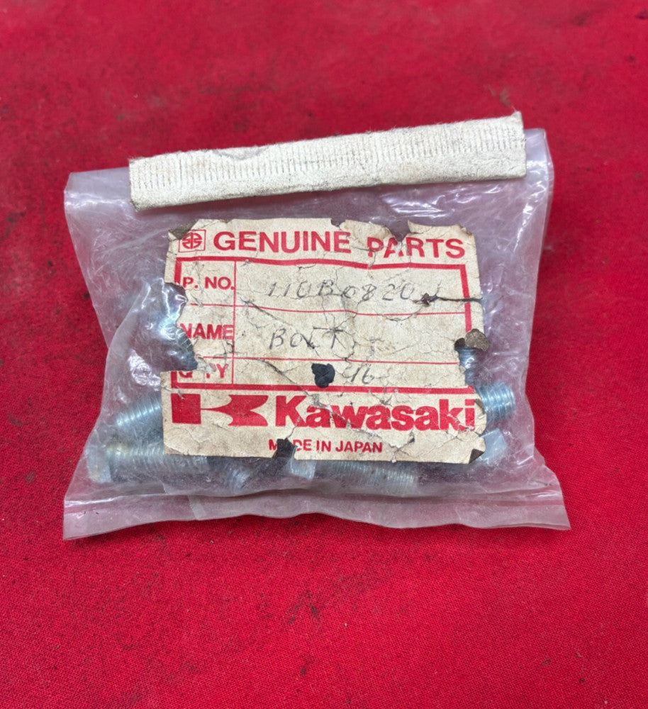 KAWASAKI HEX HEAD BOLTS M8-1.25X20 PART NO.: 110B0820 (QTY OF 16)