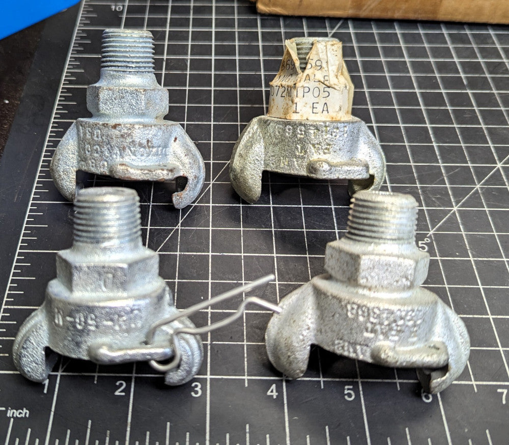 (4) Chicago Couplings Malleable Iron NPT Male 2 Lug Head Connectors [C3BY] #23