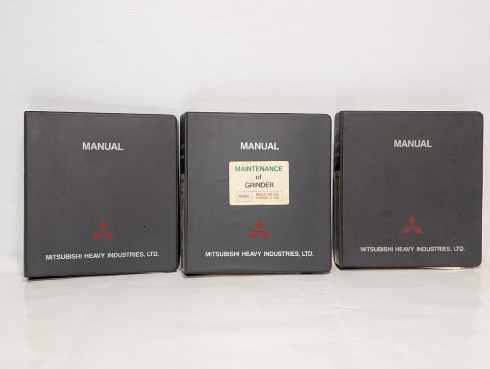 Lot of 3: Mitsubishi/ Fanuc Maintenance Manuals for RB23/32/35, O-GB CNC Grinder