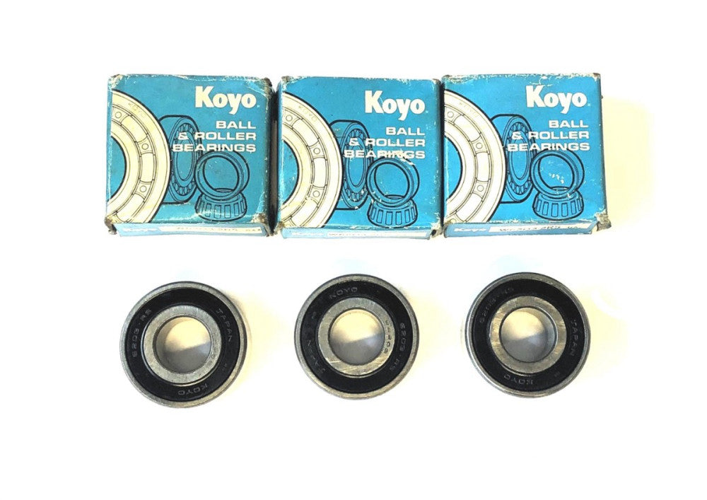 Koyo Ball Bearing W6203.2RS [Lot of 3] NOS
