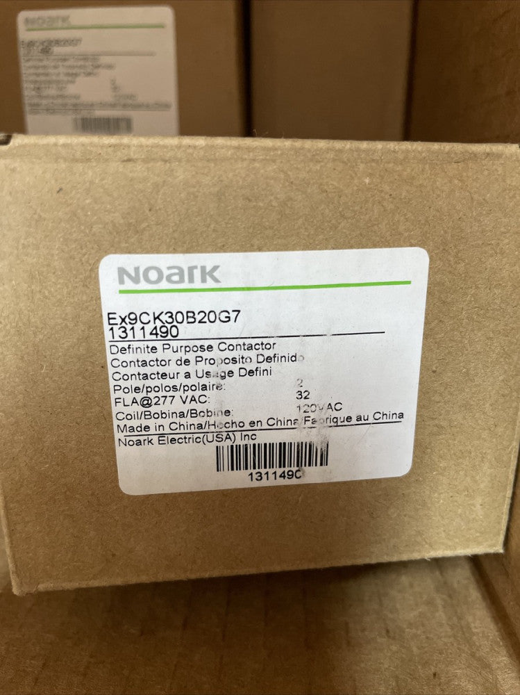 1- Noark EX9CK30B20G7 Def Purpose Contactor 1311490 2 Pole 30 Amp 120V Coil~ NEW