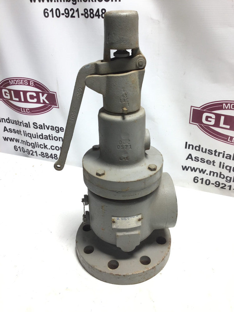 Kunkle 252FKK Pressure Relief Valve 3" Flanged Iron Body 125PSI Set 4679SCFM Cap