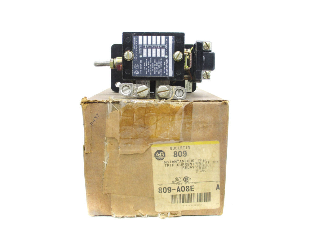 ALLEN BRADLEY 809-A08E SER. A 20A (BR/YL) NSMP