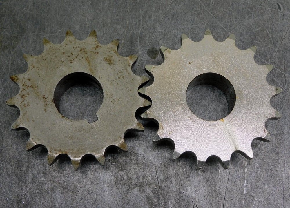 Martin 50B17 Roller Chain Sprocket #50 17 Teeth 1-1/4" Bore Keyed Lot of Two (2)