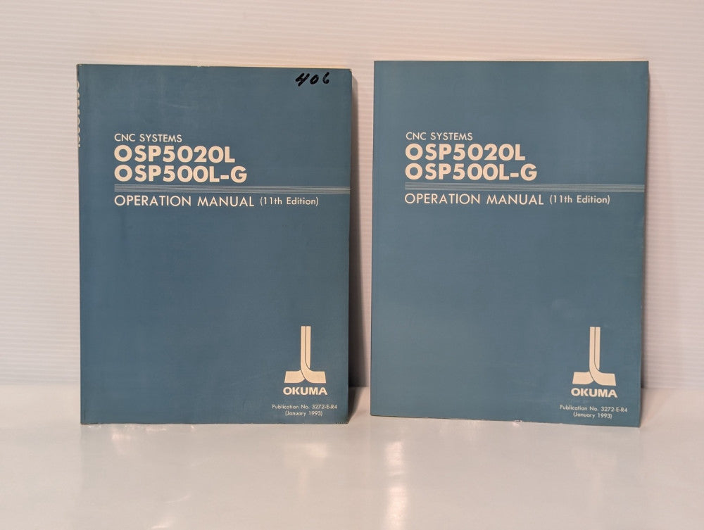 Okuma CNC Systems OSP5020L & OSP500L-G Operation Manual, 11th Edition as shown