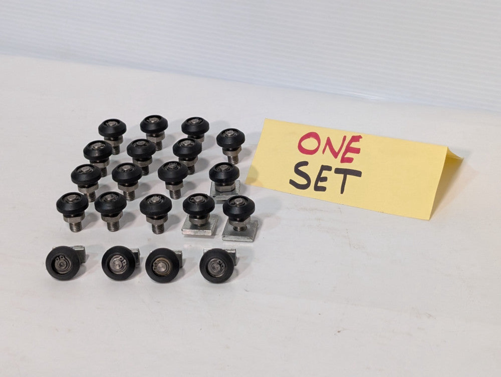 Mixed Lot of 20 Industrial CNC Screws & Half Round Roll In T-Nuts w/ Leaf