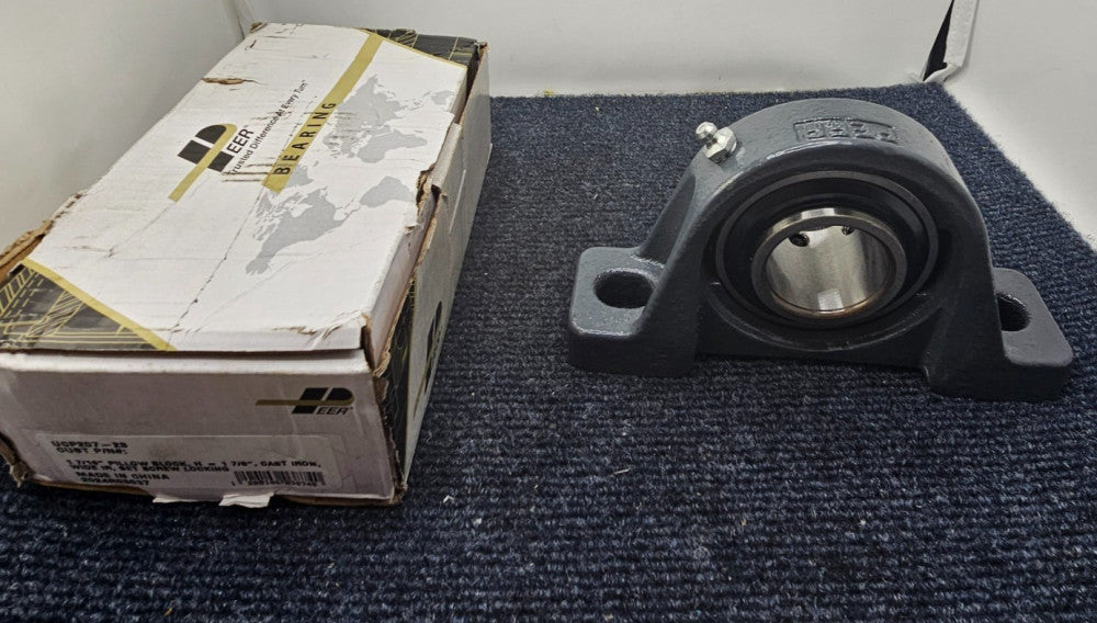 Peer UCP207-23: 1-7/16" Cast Iron Pillow Block Bearing, 1-7/8" Height