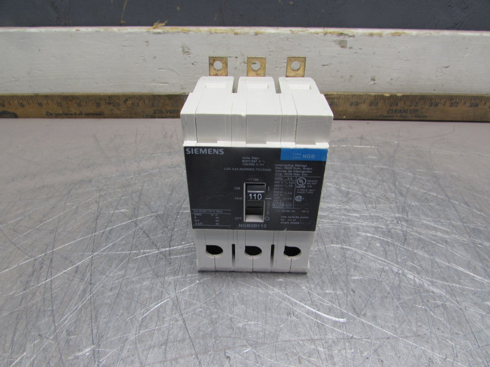 SIEMENS NGB3B110 ,CIRCUIT BREAKER,  3P-110 AMP /480V  GOOD TAKEOUT! MAKE OFFER!