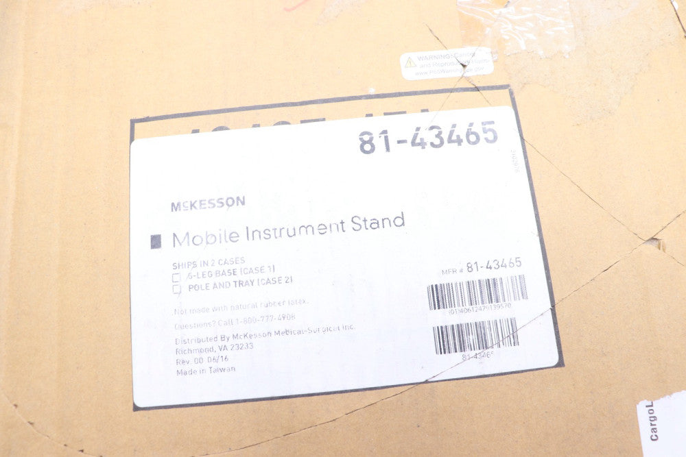 McKesson Instrument Stand 5 lbs. Tray 5 Leg Base Stainless Steel 29.25" - 48.75"