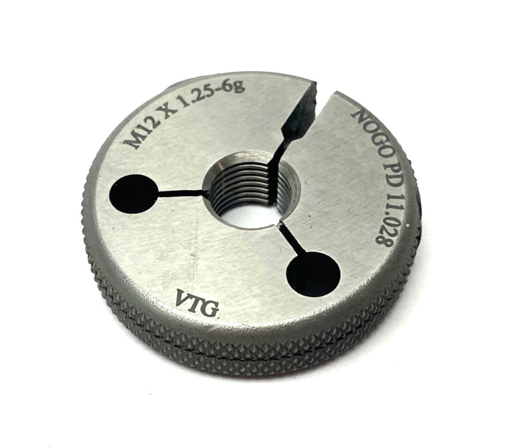 Vermont Gage 362128520 Threaded Ring Gage M12x1.25-6G NOGO PD 11.028