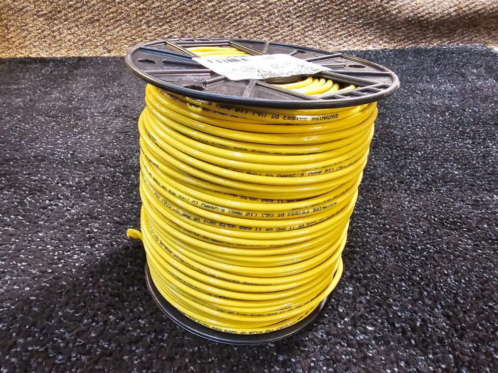Southwire 22978101 500' THHN Building Wire, Copper, 10 AWG, 1C, Yellow, Stranded