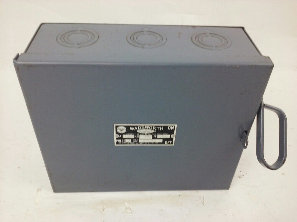 WADSWORTH 8963R ENCLOSED SAFETY SWITCH, 60A, 240V, 3P, HORSE POWER 15-30, NEW