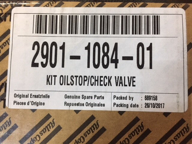 Atlas Copco 2901-1084-01 Oil Stop Valve Kit (NEW)
