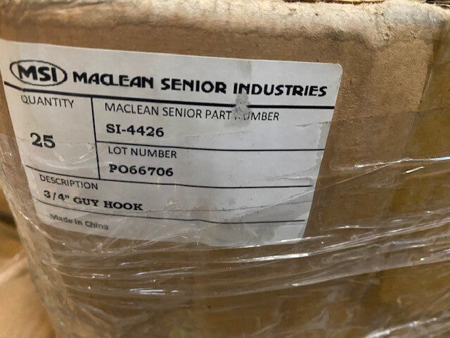 (Case of 25) MACLEAN SENIOR INDUSTRIES LLC HOOK GUY 3/4" SI-4426