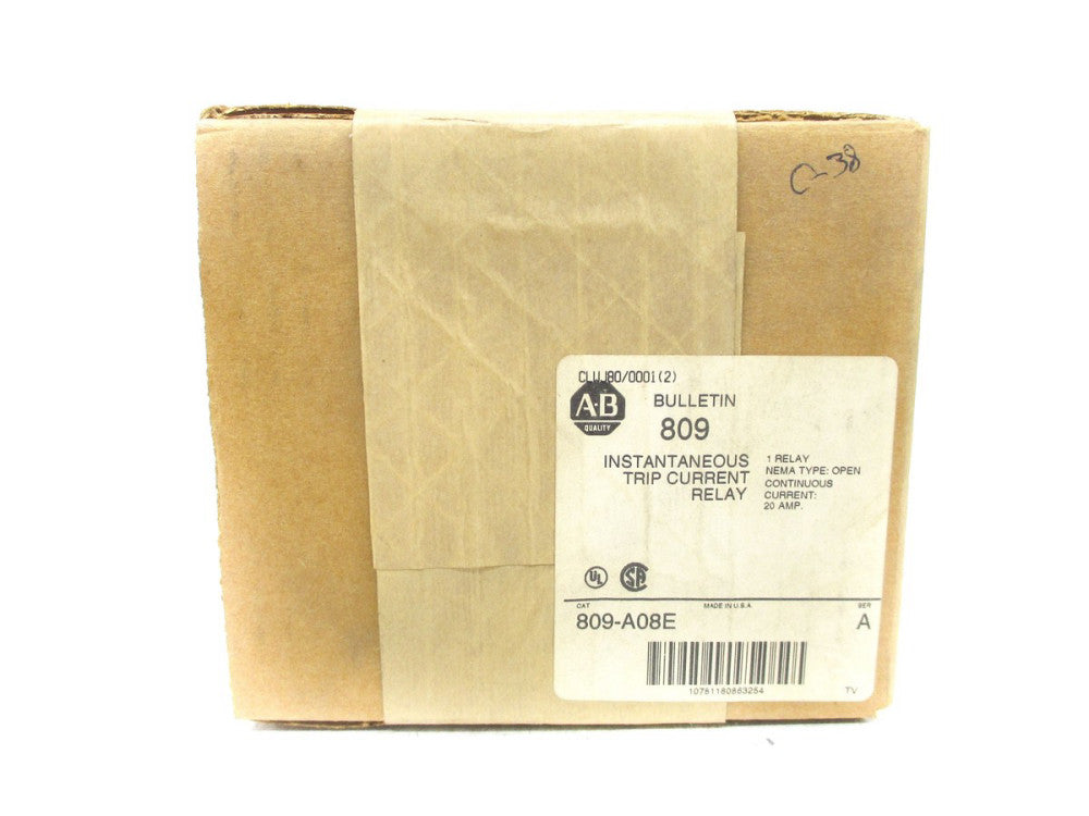 ALLEN BRADLEY 809-A08E SER. A 20A (BR/WH) NSFS