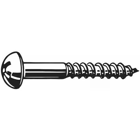 Zoro Select U25710.013.0050 Wood Screw, #6, 1/2 In, Zinc Plated Steel Round