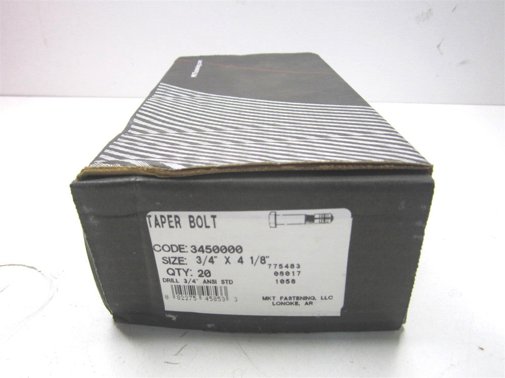 (3450000) 3/4" x 3-3/8" x 4-1/8" OAL Hex Head Taper Bolt Concrete Anchor -Qty 20
