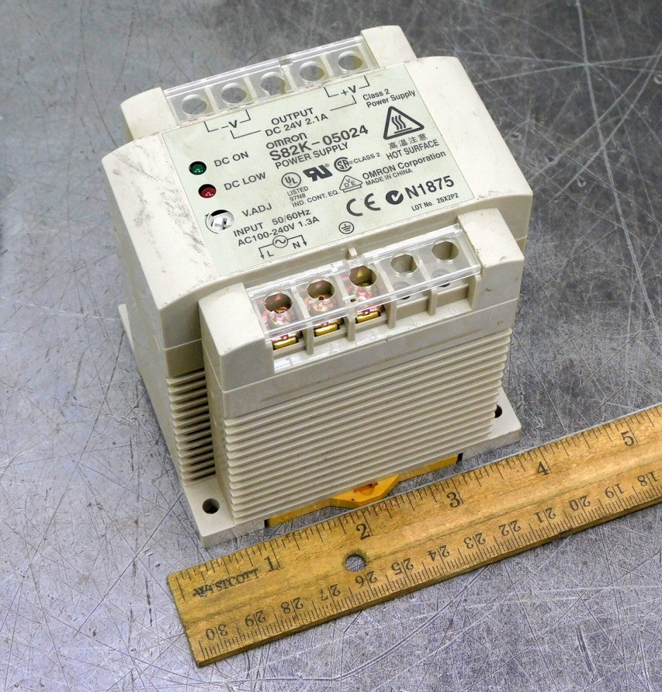 Omron S82K-05024 Power Supply 24V DC 240V AC 2.1A Class 2 50/60Hz
