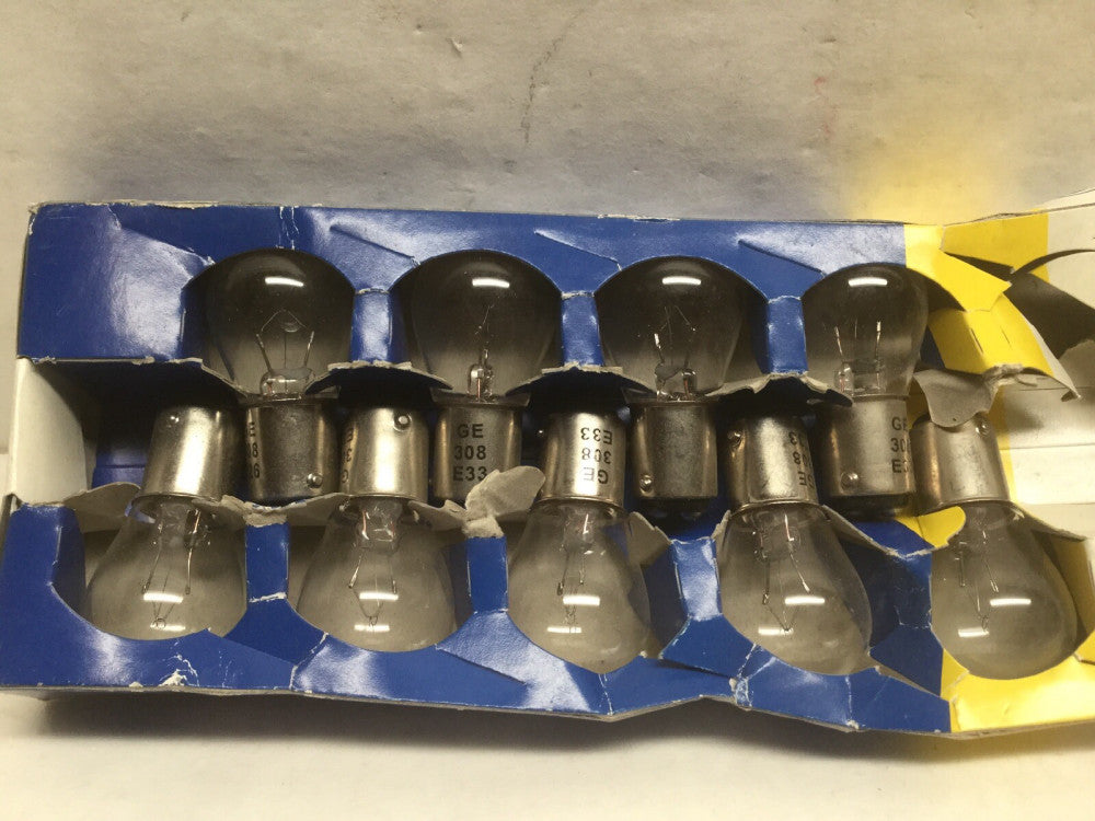 (9) GE Lighting 308 19.0 Watts Mini Incandescent Bulb Double Contact Bayonet