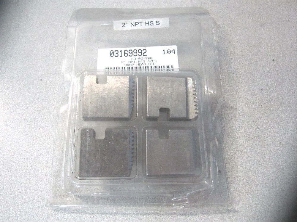 (33-06-708) 2 - 11-1/2 NPT HSS RH Pipe Threader Die for Ridgid 12-R - Pack of 4