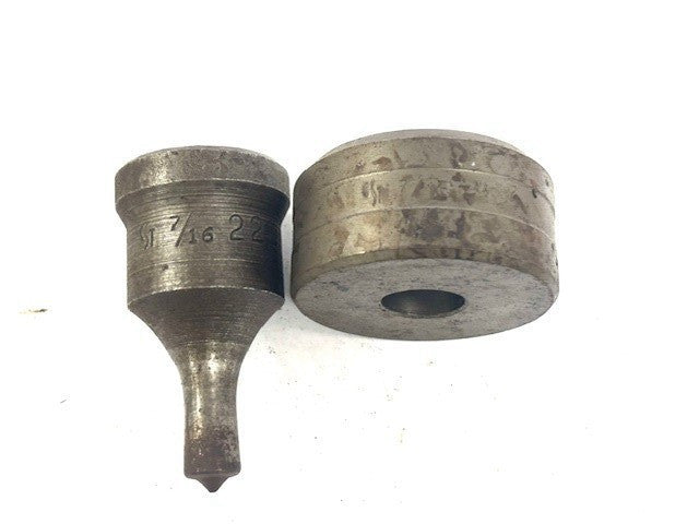 AMERICAN PUNCH 7/16  221 PUNCH AND 7/16 417 DIE SET