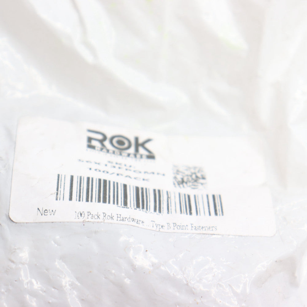 (100-Pk) Rok Flat Head Euro Screws Steel #6mm Diameter x 1/2"L 56X12FPOMN