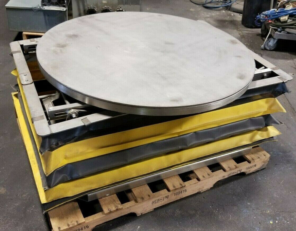 SOUTHWORTH PALLETPAL 360 SPRING PALLET LEVEL LOADER 50" x 34" 43-3/4" TURNTABLE