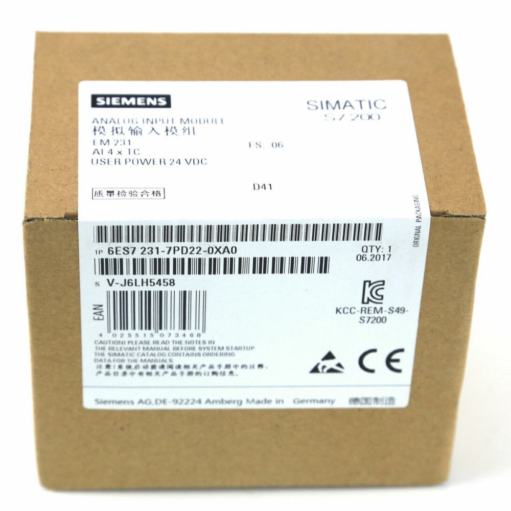New In Box SIEMENS 6ES7 231-7PD22-0XA0 Analog Input Module