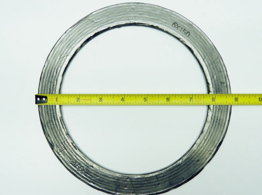 (Lot of 25) 6x150 CFG Seal Gasket Corrugated Durlon, Graphite / 316 SS