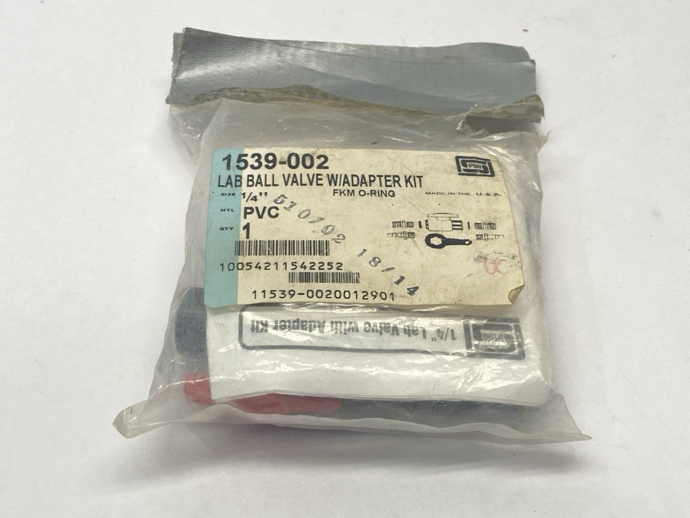Spears 1539-002 PVC Lab Ball Valve W/ Adapter Kit