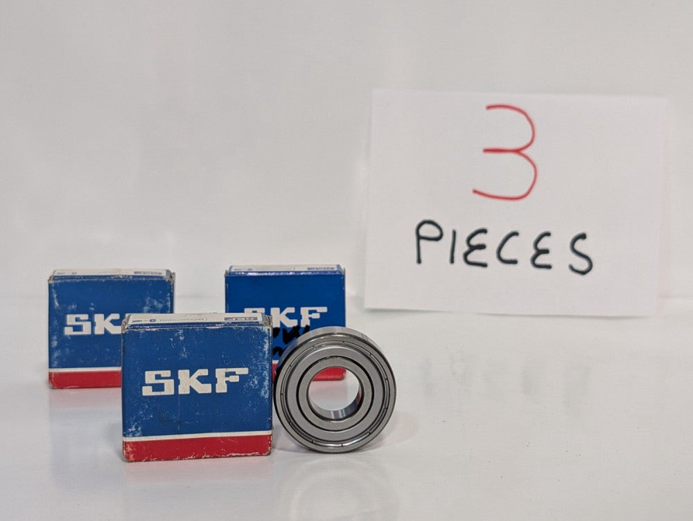 Lot of 3: SKF 6203-2ZC3GJN Single Row Deep Groove Ball Bearing, 17x40x12(mm)