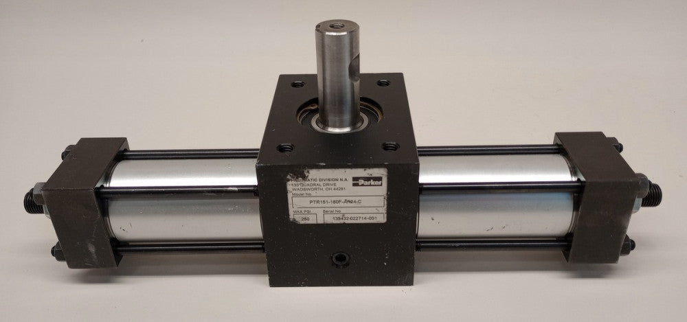 Parker PTR151-180F-AR24-C Pneumatic Rotary Actuator 250Psi 7/8" Keyed Shaft