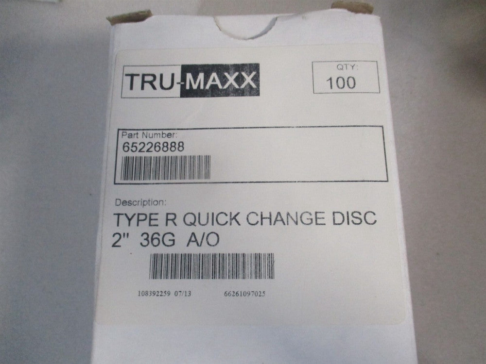 (69957323712) 2″ 36 Grit Very Coarse Aluminum Oxide Quick Change Disc - Qty 100 