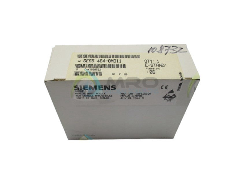 SIEMENS SIMATIC 6ES5464-8MD11 ANALOG INPUT MODULE  NSFS