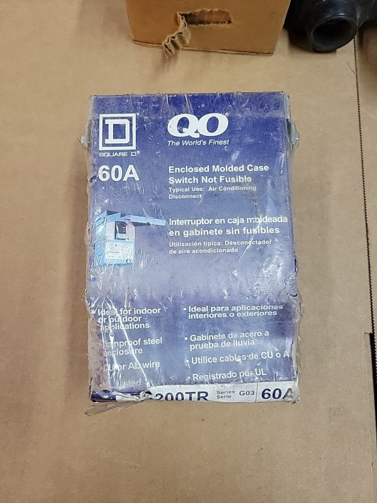 NEW SQUARE D QO200TR 1PH 60AMP 240V Enclosed Case 