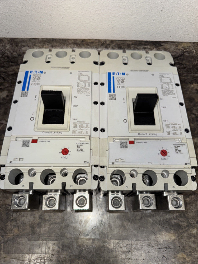 NEW TAKE OUT PDG33M0400FNNN 3p 600v 400a 65k EATON Circuit Breaker W/ 400A TRIP