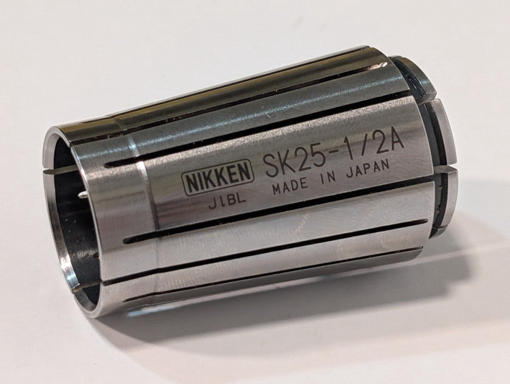 Nikken SK25-1/2A, 1/2" Collet for SK25 Slim Chuck Endmill System, Made in Japan