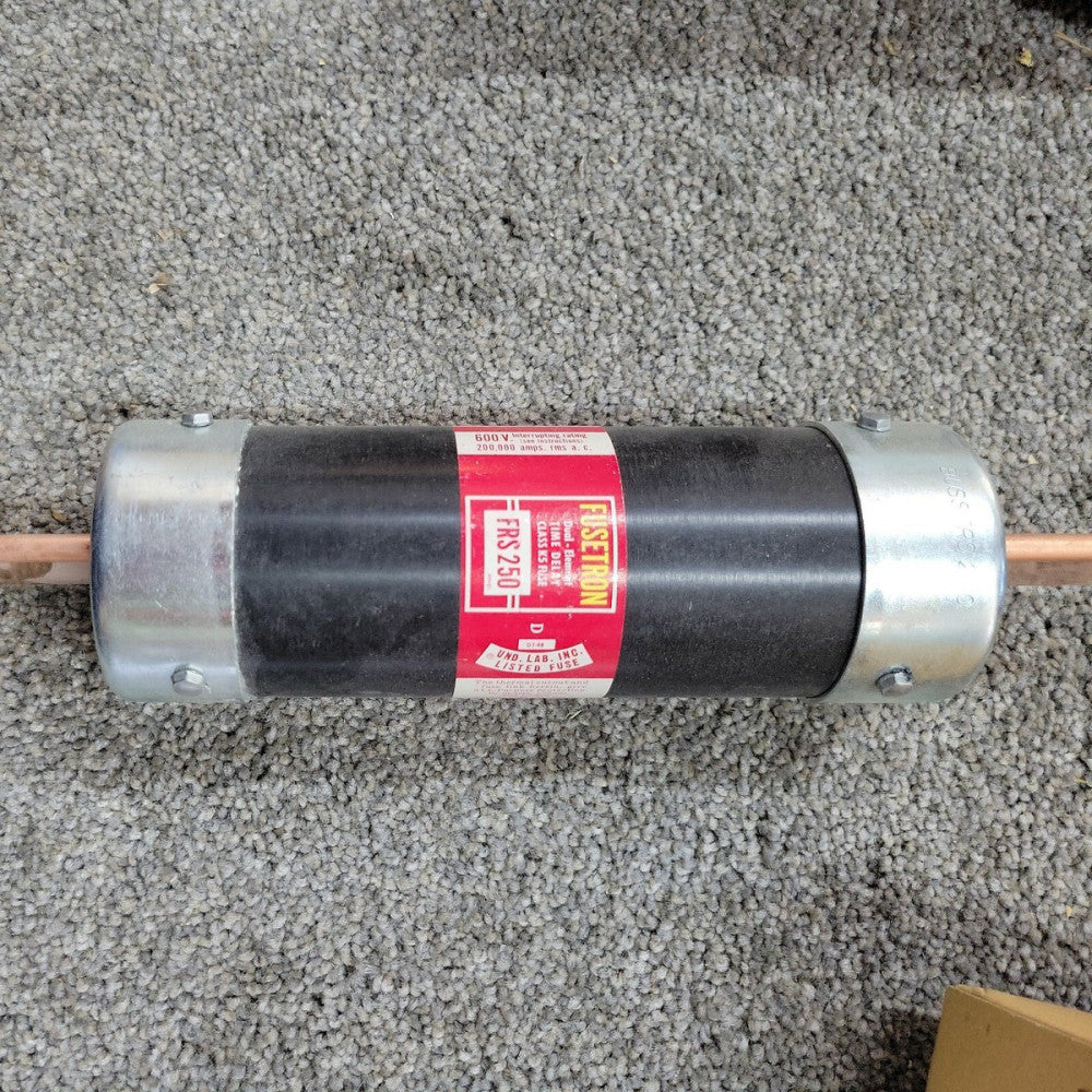 NOS FUSETRON FRS-250 DUAL ELEMENT BUSSMANN FUSE 250 Amps, 600 Volts